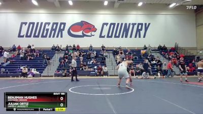 285 lbs Cons. Round 2 - Julian Ortiz, Linfield University vs Benjiman Hughes, Southern Oregon