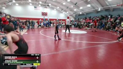 58-61 lbs Round 4 - Xavier Baca, Baca Wrestling vs Josiah Shaw, Platte Valley Jr. Wrestling