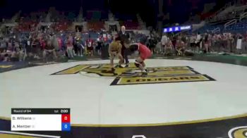 132 lbs Round Of 64 - Daniel Williams, Delaware vs Alex Mentzer, South Dakota