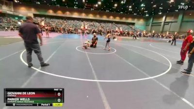 71-73 lbs Round 3 - Parker Wells, Damonte Ranch Mustangs vs Giovanni De Leon, Oakdale