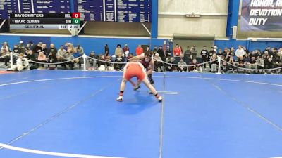 141 lbs Semifinal - Hayden Myers, Wesleyan (ct) vs Isaac Quiles, Springfield