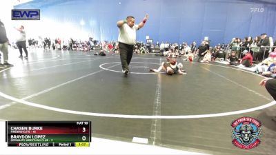 64 lbs Round 1 (4 Team) - Chasen Burke, Firebird Elite vs Braydon Lopez, OpenMats Wrestling Club