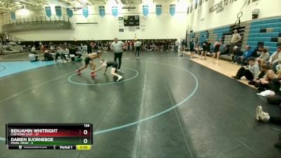 126 lbs Semis (4 Team) - Benjamin Whitright, Cheyenne East vs Darien Bjorneboe, Fossil Ridge