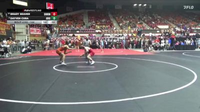 144 lbs Cons. Round 1 - Brady Beaver, Shawnee Mission Bishop Miege Hs vs Dayven Cuba, Abilene Hs