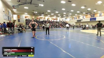 190 lbs Champ. Round 2 - Abel Lucero, Mark Keppel vs Tasman Cassell, Newbury Park