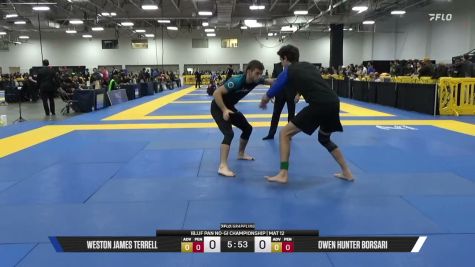 Weston James Terrell vs Owen Hunter Borsari 2026 Pan IBJJF Jiu-Jitsu No-Gi Championship