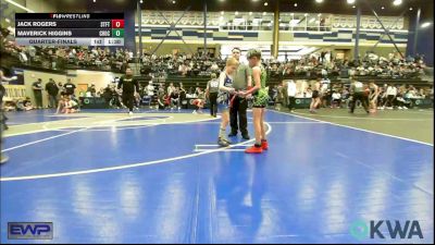 61 lbs Quarterfinal - Maverick Higgins, Choctaw Ironman Youth Wrestling vs Jack Rogers, Standfast