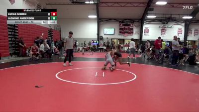 70 lbs Round 5 - Jasmine Anderson, Keokuk Kids Wrestling Club vs Lucas Sieren, English Valleys Mat Club