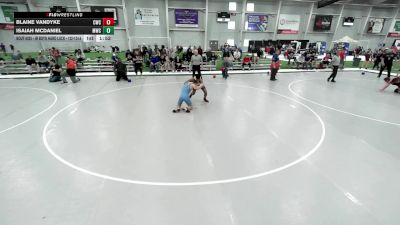 JR BOYS HARD LUCK - 132-134.6 Champ. Round 1 - Blaine VanDyke, Conrad Wrestling Club vs Isaiah McDaniel, MarcAurele Wrestling Club