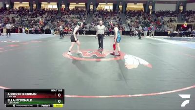 120 lbs Cons. Round 3 - Ella McDonald, Tuscarora vs Addison Sheridan, La Plata