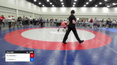 132 lbs 1/2 Final - Daniel Aranda, Florida vs Tristan Corbin, Virginia