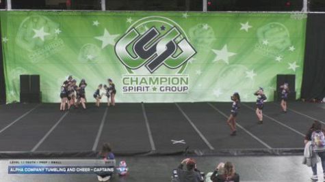 Alpha Company Tumbling and Cheer - Captains [2025 L1.1 Youth - PREP - Small Day 1] 2025 CSG Indy Challenge