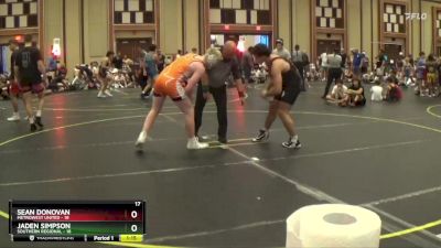 180 lbs Quarterfinals (8 Team) - Sean Donovan, MetroWest United vs Jaden Simpson, Southern Regional