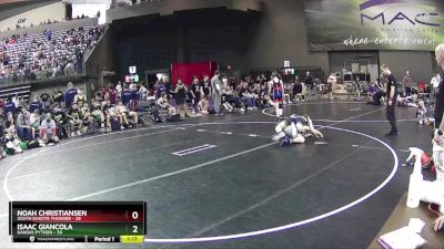 120 lbs Round 2 (4 Team) - Isaac Giancola, Kansas Python vs Noah Christiansen, South Dakota Thunder