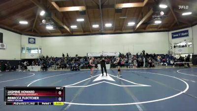 117 lbs Champ. Round 1 - Jasmine Howard, Southern Oregon University vs Rebecca Flectcher, Menlo College