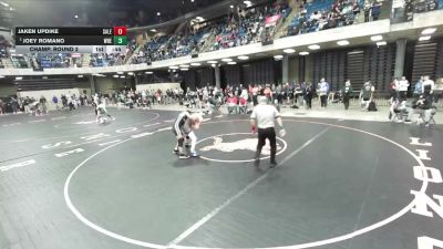 132 lbs Champ. Round 2 - Joey Romano, Wheeling vs Jaken Updike, Morrison