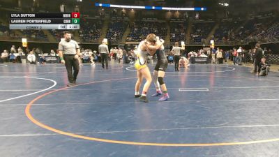 130 lbs Consy 2 - Lyla Sutton, Mount Pleasant vs Lauren Porterfield, Connellsville
