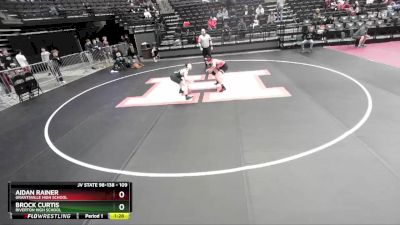 109 lbs Champ. Round 2 - Aidan Rainer, Grantsville High School vs Brock Curtis, Riverton High School