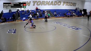 145 lbs 3rd Place Match - Braden Hoffer, Connellsville vs Matt Jones, Pine Richland