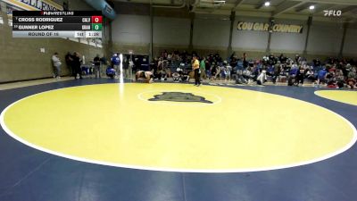 168 lbs Round Of 16 - Cross Rodriguez, Calvary Chapel vs Gunner Lopez, Grandview (CO)