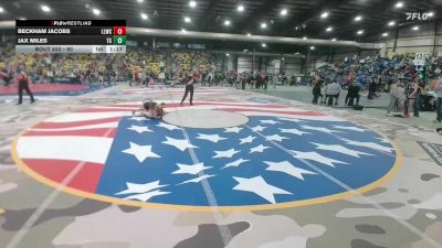 90 lbs Champ. Round 1 - Jax Miles, Team Champs vs Beckham Jacobs, Lander Legacy Wrestling Club
