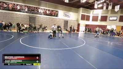 70 lbs Semifinal - Brayden Anderson, Box Elder Stingers vs Julio Hernandez, Victory Wrestling