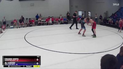 117 lbs Finals (2 Team) - Cragen Smith, Kansas Red Boys vs Eli Shedek, Team Iowa Boys