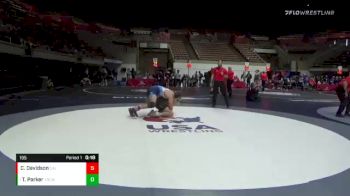 195 lbs Cons. Round 1 - Tyler Parker, Yuba Sutter Combat Wrestling Club vs Christian Davidson, California