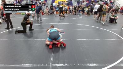 145 lbs Round 3 - Connor McJunkins, Grizzlies Wrestling Club vs McKenzie Partin, Mighty Warriors Wrestling Acad