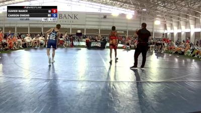 132 lbs Xavier Mance, Georgia vs Carson Owens, Missouri
