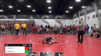 129 lbs Quarterfinals (8 Team) - Trace Johnson, Junior Terps Xpress (MY) vs Matthew Staples, Legacy National