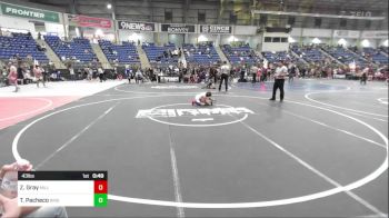 43 lbs Quarterfinal - Zeke Gray, Millard South WC vs Tazio Pacheco, Brighton WC