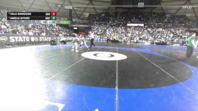 Girls 2A 125 lbs Semifinal - Xela Kowoosh, Aberdeen (Girls) vs Amelia Myers, Anacortes (Girls)