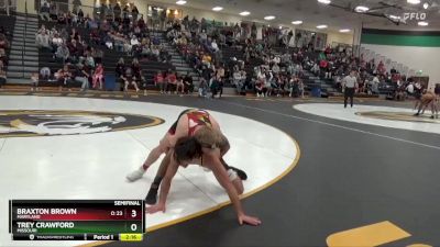 133 lbs Semifinal - Braxton Brown, Maryland vs Trey Crawford, Missouri