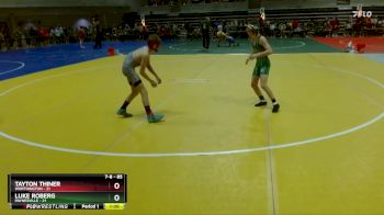85 lbs Champ. Round 1 - Tayton Thiner, Worthington vs Luke Roberg, Paynesville