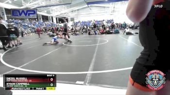 92 lbs Round 3 (4 Team) - Diezel Russell, East Kansas Eagles Red vs Kyson Campbell, Victory Wrestling