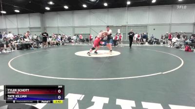285 lbs Placement Matches (8 Team) - Tyler Schott, Indiana vs Tate Killian, Utah