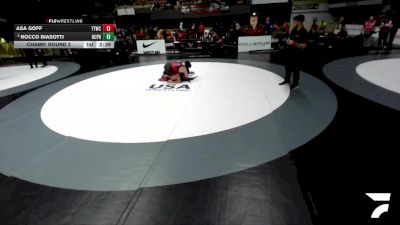 Champ. Round 2 - Asa Goff, Team Thunder Wrestling Club vs Rocco Biasotti, Bellarmine College Prep High School Wrestling