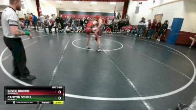 120 lbs Cons. Round 4 - Canyon Schell, Big Piney vs Bryce Brown, Kemmerer