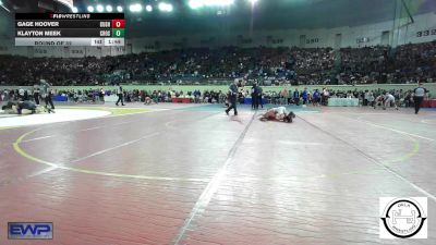 105 lbs Round Of 32 - Gage Hoover, Cushing vs Klayton Meek, Crossings Christian School