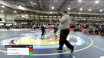 285 lbs Round Of 32 - Gabriel Thomas, Brookline vs Riccardi Fernandez, New Milford