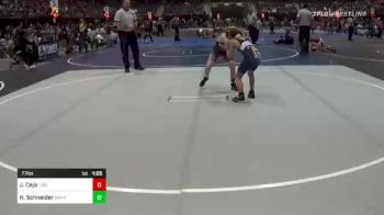 77 lbs Round Of 16 - Jack Ceja, Turlock vs Houston Schneider, Mayhem Wrestling