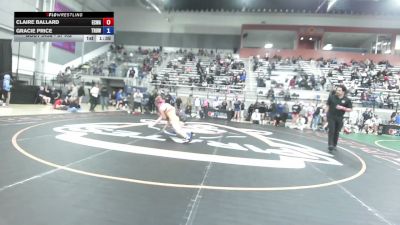 57 kg Cons. Rd Of 32 - Claire Ballard, Eastern Carolina Wrestling Academy vs Gracie Price, Thunder Ridge Outlaws Wrestling Club