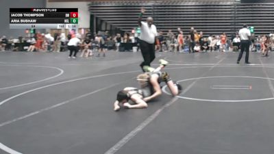 84 lbs Round 4 (8 Team) - Jacob Thompson, Darkhorse Wrestling vs Aria Bushaw, NC Legend