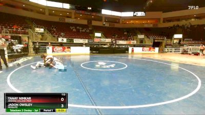 113 lbs Cons. Round 3 - Jadon Owsley, Mesquite vs Tanay Nimkar, Arizona College Prep