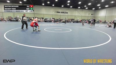 76 lbs 7th Place - Daxton Deckard, Tulsa Elite 12U 2 vs Beckett Todd, Warrior Up 12U