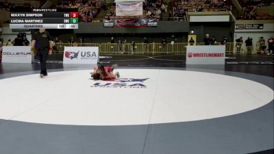 Intermediate Girls - 57 lbs Quarters - Lucina Martinez, Scotsmen Wrestling Club vs Nixxyn Simpson, Tracy Wrestling Club