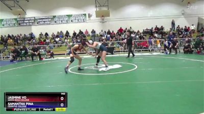 145 lbs Quarterfinal - Jasmine Vo, Santa Rosa College vs Samantha Pina, Cerritos College
