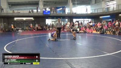 100 lbs Round 1 (4 Team) - Hayden Hauck, Gulf Coast Grappling Academy vs Kylie Perry, Alabama Elite White