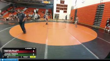 115 lbs Round 1 - Sawyer Pallett, Laurel Middle School vs Jaxson French, Cody Middle School